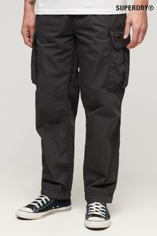 Superdry Black Baggy Parachute Trousers (N46823) | SGD 126