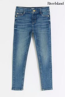 River Island Blue Girls Mid Wash Molly Jeans (N47177) | $40 - $57