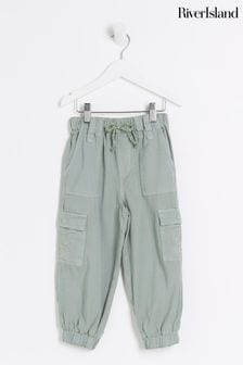 River Island Green Mini Girls Cargo Trousers (N47194) | €29
