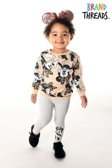 Brand Threads Grey Disney Minnie Mouse Cotton Jumper and Legging Set Age 1-5 Years (N47275) | ￥3,170