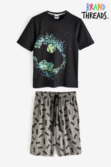 Brand Threads Black Short Pyjama Set (N47291) | CA$60
