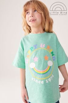 Little Bird by Jools Oliver Turquoise Blue Short Sleeve Colourful Relaxed Fit T-Shirt (N47360) | 687 UAH - 858 UAH