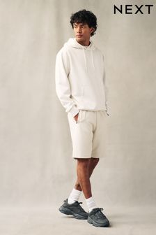 Ecru Straight Zip Pocket Jersey Shorts (N47404) | €30