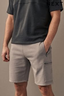 Grey Utility Jersey Shorts (N47439) | $37