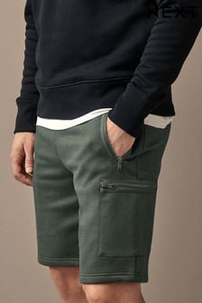 Khaki Green Utility Jersey Shorts (N47442) | LEI 160