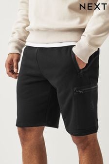 Black Utility Jersey Shorts (N47443) | $37