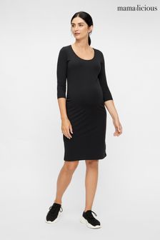 Mamalicious Black Maternity 3/4 Sleeve Dress (N47866) | kr234