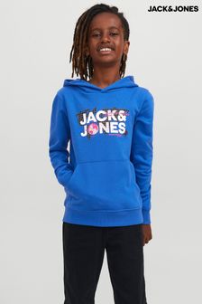 JACK & JONES Blue Logo Hoodie (N48022) | 71 SAR