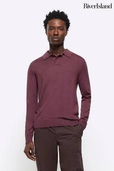 River Island Knitted Polo Jumper