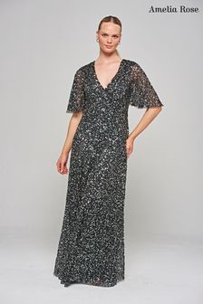Amelia Rose Embellished Maxi Black Dress (N48210) | 149 €