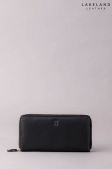Črna - Lakeland Leather velika usnjena denarnica z zadrgo (N48234) | €40