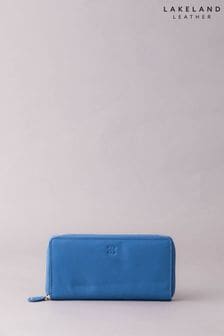 أزرق - محفظة كبير جلد بسحاب من Lakeland Leather (N48236) | 194 د.إ