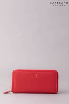 Roșu - poșetă mare din piele cu fermoar Lakeland Leather (N48237) | 209 LEI