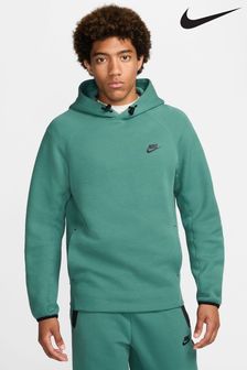 Nike Green/Black Tech Fleece Pullover Hoodie (N48316) | kr1,428