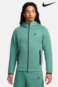 Nike Green/Black Tech Fleece Full Zip Hoodie (N48320) | LEI 657