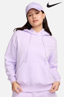 Violett - Nike Oversize-Kapuzensweatshirt mit kleinem Swoosh-Logo (N48375) | 94 €