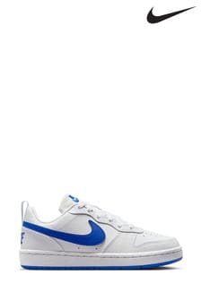 Nike White/Blue Youth Court Borough Low Recraft Trainers (N48467) | kr649