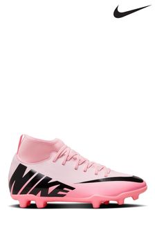 Розовый/Черный - Nike-младшие футбольные бутсы для твердого грунта Mercurial Superfly 9 Club (N48513) | €69