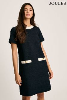 Темно-синий - Платье мини из ткани букле Joules Celeste (N48800) | €119
