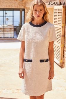 Кремовый - Платье мини из ткани букле Joules Celeste (N48811) | €119
