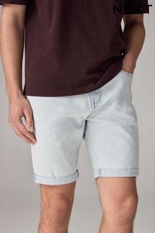 Decolorat - Slim Fit - Pantaloni scurți elastici cu Denim în talie (N48829) | 146 LEI