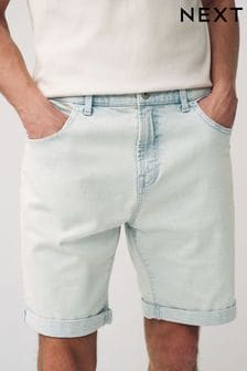 Bleach Straight Fit Stretch Denim Shorts (N48834) | LEI 146
