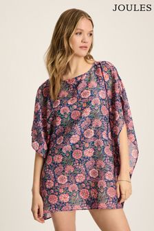 Joules Rosanna Navy & Pink Beach Cover-Up (N48836) | €44