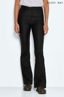 Schwarz - Noisy May Jeans mit Schlag und hoher Taille (N48859) | 49 €