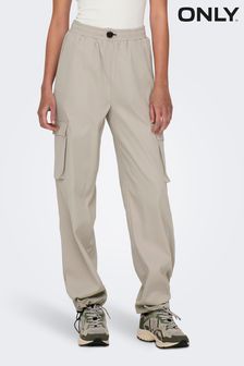 ONLY Cream Cargo Trousers (N48884) | €50