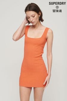Superdry Orange Backless Knitted Mini Dress (N48904) | 50 €