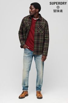 SUPERDRY Green Chrome The Merchant Store Quilted Overshirt (N48948) | kr1,221