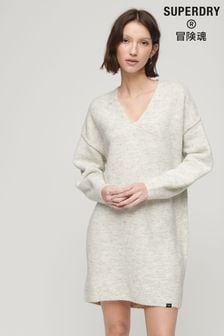 灰色 - Superdry V領針織套衫式連身裙 (N48952) | NT$3,960