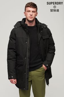 Superdry Black Workwear Hooded Parka Jacket (N48967) | SGD 339