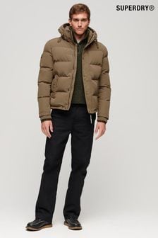 Superdry Brown Everest Hooded Puffer Jacket (N48971) | $206