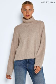 NOISY MAY Cosy High Neck Soft Jumper With A Touch Of Wool