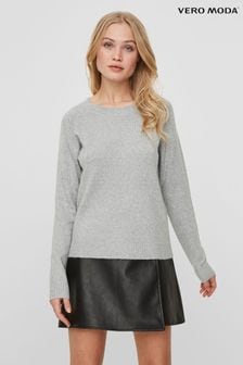灰色 - Vero Moda圓領柔軟針織套衫 (N49316) | NT$1,120
