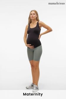 Mamalicious Green Maternity Over The Bump 100% Cotton Seamless Support Shorts (N49318) | $31