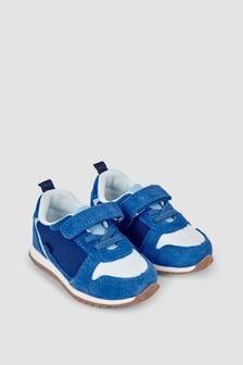 JoJo Maman Bébé Blue Riptape Trainers (N49414) | $49