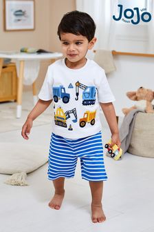 JoJo Maman Bébé Construction Appliqué Jersey Pyjamas