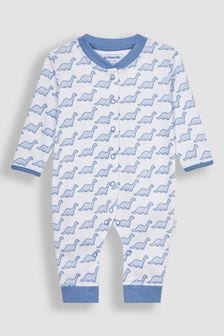 JoJo Maman Bébé Blue Dinosaur Footless Sleepsuit (N49425) | SGD 31
