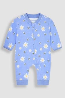 JoJo Maman Bébé Cornflower Blue Daisy Footless Sleepsuit (N49449) | €27