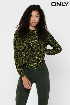 ONLY Green Long Sleeve Printed Blouse (N49500) | ￥3,520