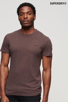 Superdry Dark Brown Cotton Essential Logo T-Shirt (N49645) | SGD 39