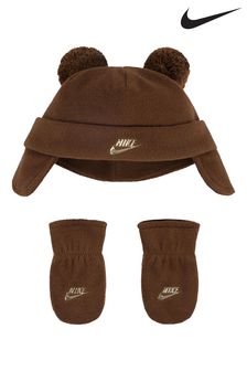 Nike Brown/Gold Infant Pom Pom Trapper Hat 12-24 Months (N50298) | €34
