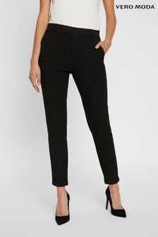 VERO MODA Black Slim High Waisted Trousers (N50459) | $44