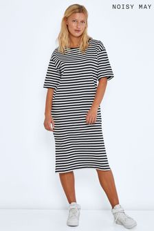 Noisy May Midi-T-Shirt-Kleid in Oversize Fit (N50524) | 28 €