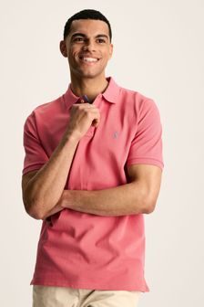 Joules Woody Soft Pink Regular Fit Cotton Pique Polo Shirt (N50806) | €43