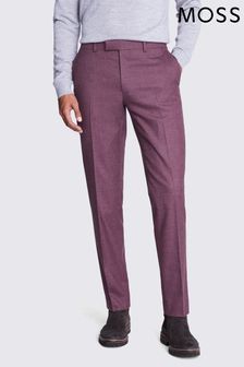 MOSS Slim Pink Mulberry Flannel Trousers (N51187) | AED444