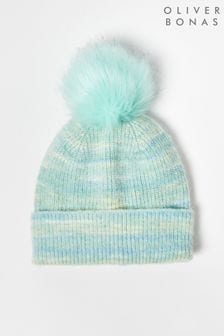 Oliver Bonas Green Space Dye Pom Pom Knitted Hat (N51593) | HK$257