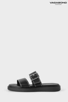 Vagabond Shoemakers ブラック Connie ツーストラップ バックルサンダル (N51645) | ￥14,970